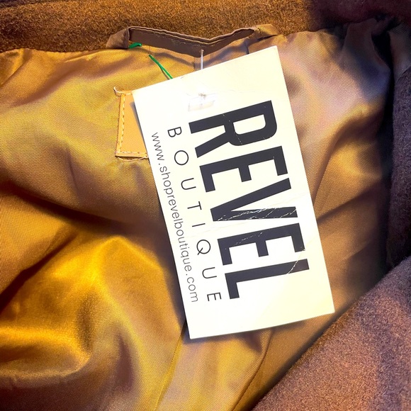 Crescent brown wool coat XS - Picture 3 of 4